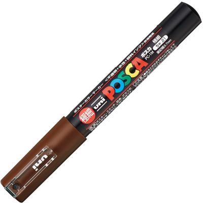 Mitsubishi Pencil Posca Extra Fine 10 Ручек Водобазовый Маркер, Наконечник, PC1M.21, Коричневый,