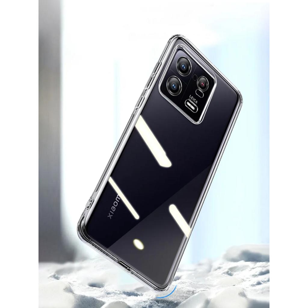 Защитный силиконовый чехол для Xiaomi Mi 13 13T 12 12X 12S 11 10 10T Pro Lite Ultra Прозрачный Черный Задняя крышка