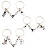 Metal Spaceman Heart Magnetic Button Key Ring Bag Ornament Pendant Key Chains