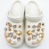 Роскошный дизайнерский брелок для обуви Crocs DIY Винтажные металлические стразы Украшения для обуви Пряжка для Croc Брелоки Аксессуары для обуви