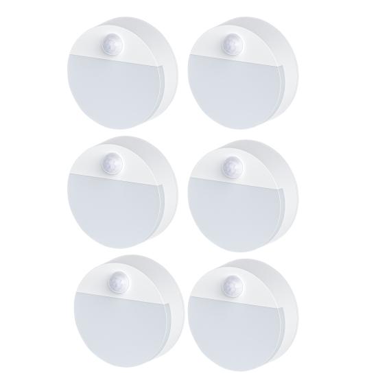 1/3/6 шт. Датчик движения человеческого тела, регулируемая яркость, широкий угол обзора, без мерцания, не бликует, простая установка, активируемый датчиком движения ночник