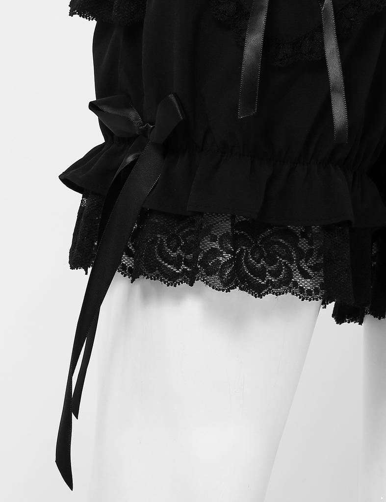 Women Girl Lace Underwear Ruffles Bloomer Pumpkin Knickers Shorts Gothic Cosplay Costume