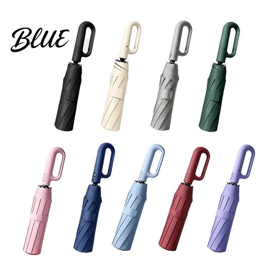 Автоматический Открывающийся Закрывающийся Компактный Зонт Креативная Кольцевая Пряжка Ветрозащитный 10-реберный Зонт Защита от УФ-лучей Солнца для Лета Складной UPF 50+ Усиленный