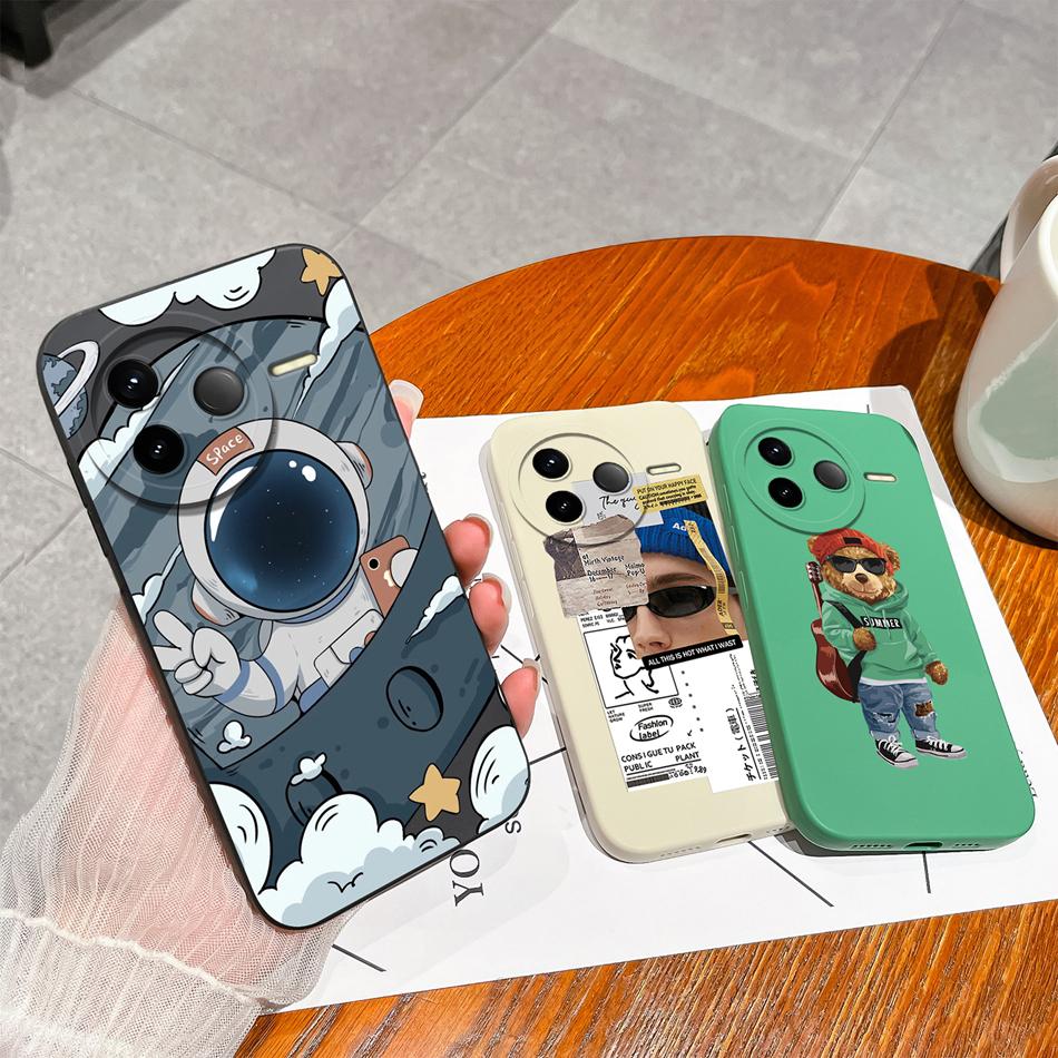 Чехол для телефона Redmi K80 Pro Милый Астронавт Премиум Жидкий Силикон Мягкий Корпус Полная Защита Funda Для RedmiK80 Задняя Крышка