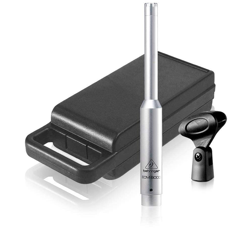 Behringer ECM8000 Condenser Microphone, Measurement Microphone, Linear Frequency Range, 15V48V Phantom Power Operation, Microphone HolderCarrying Case