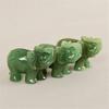 Fashion Exquisite Hand Carved Natural Green Aventurine Jade Stone Craving Elephant Statue Decor