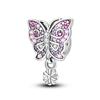 925 Silver Charms BeadsClosely Inlaid Butterfly Pendant Fit Original Diy  Bracelet Gift Women Party Diy