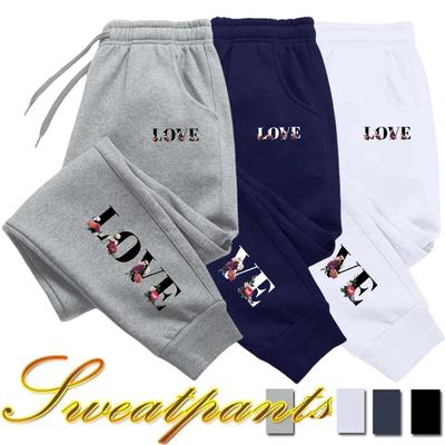 Женские спортивные брюки с принтом LOVE Letter Street Luxury, повседневные, простые, универсальные, спортивные брюки для бега
