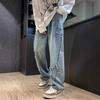 Весенние мужские модные джинсы широкого кроя