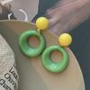 Summer Sweetheart Dopamine Color Circle Earrings Sweet Small Fresh Acrylic Niche Holiday Earrings