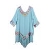 Bikini Cover Up Hollow Out Crochet Patchwork Loose-fitting Sun Protection Swimwear Tunic
