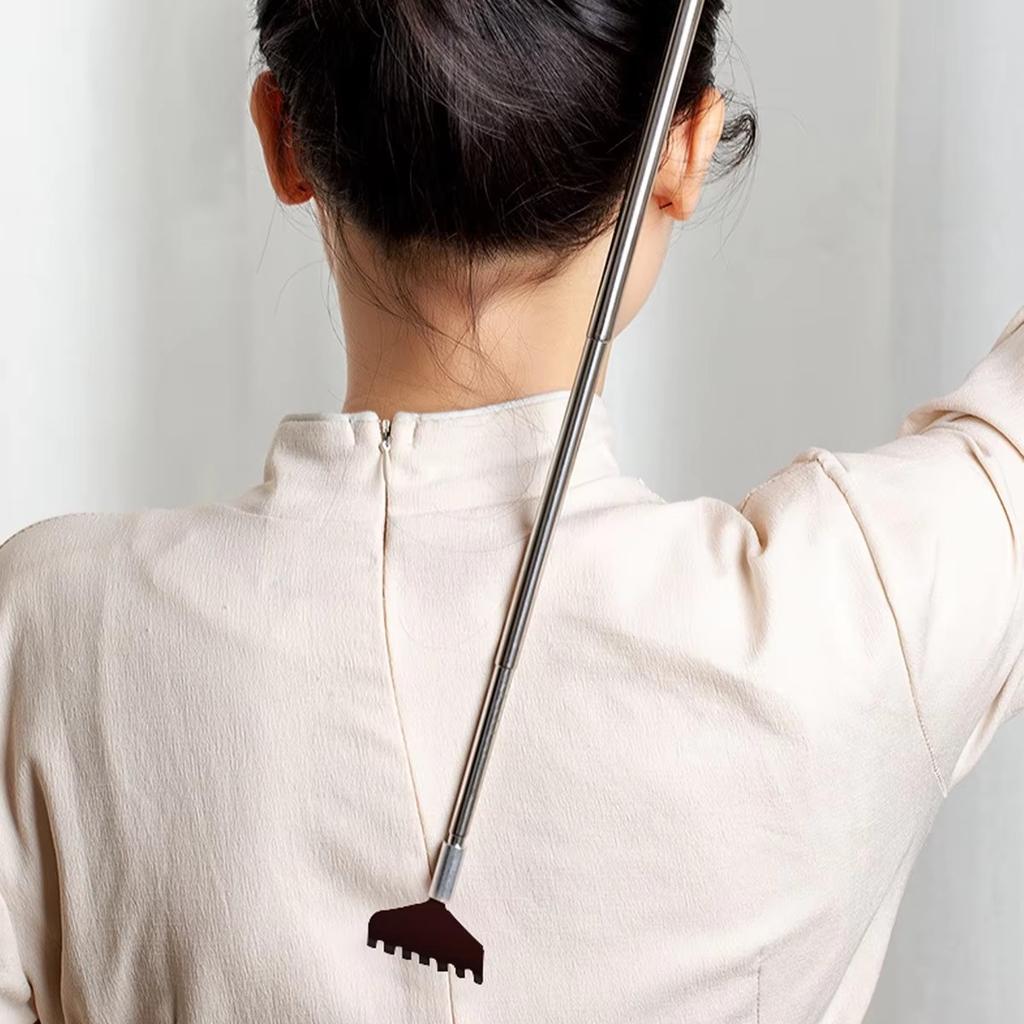 1 шт. Металлический телескопический скребок для спины из нержавеющей стали, инструмент для чесания, многофункциональная чесалка для спины, грабли из нержавеющей стали, цельный