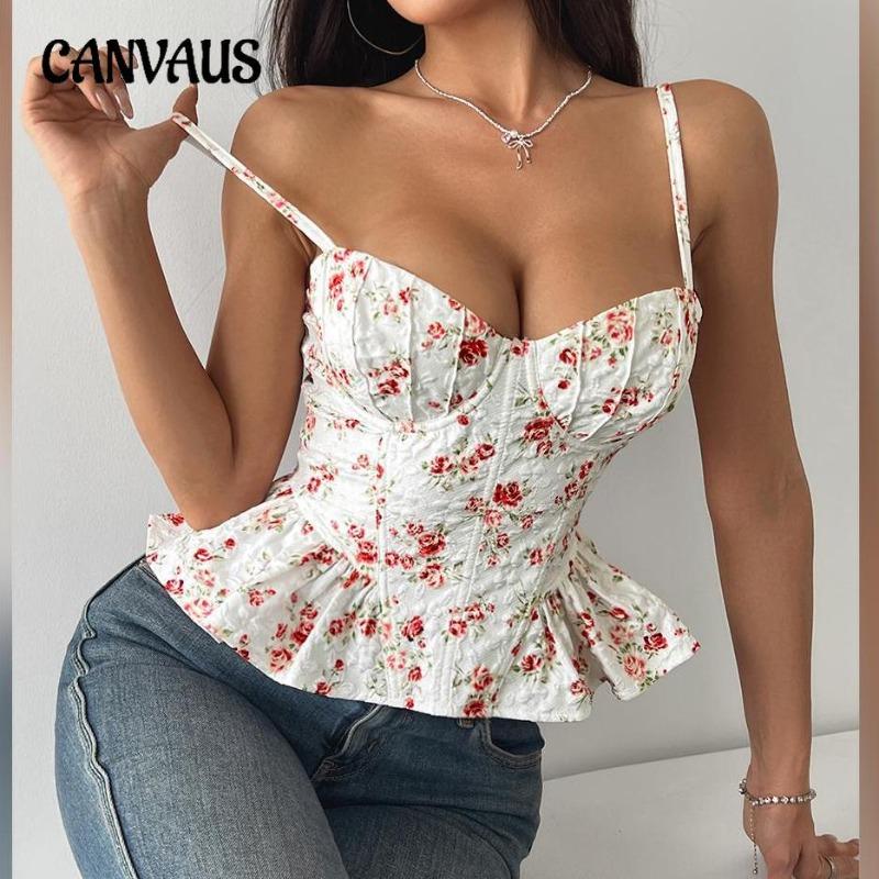 Women's Summer Flower Irregular Flounces Slim New Sexy Backless Lace Up Wrap Top