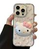 Розовые стразы бусины Кт кот чехол для мобильного телефона для Iphone15Promax прозрачный Iphone16 акрил 14