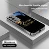 Чехол N176 King Queen CouplesPhone для iPhone 16 15 Pro Max Samsung S24 S23 Ultra A54 A35 Xiaomi Redmi Note 13 12 Pro с покрытием из закаленного стекла