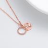 Ожерелье с ажурным символом удачи для женщин с двухслойным круглым кулоном высокого дизайна