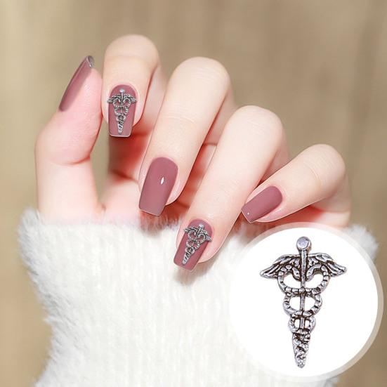 10 шт. Хэллоуин Череп Крест 3D Металлические Подвески для Нейл-арта Готический Панк Стиль Украшения Для Ногтей Аксессуары Для Маникюра DIY