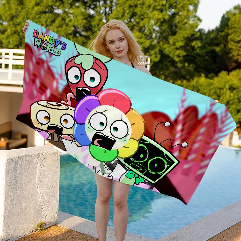 Hot Horror Game Dandys World Microfiber Beach Towel Absorbent Quick dry Soft Yoga Swimming Resort Mountain Climbing Towel