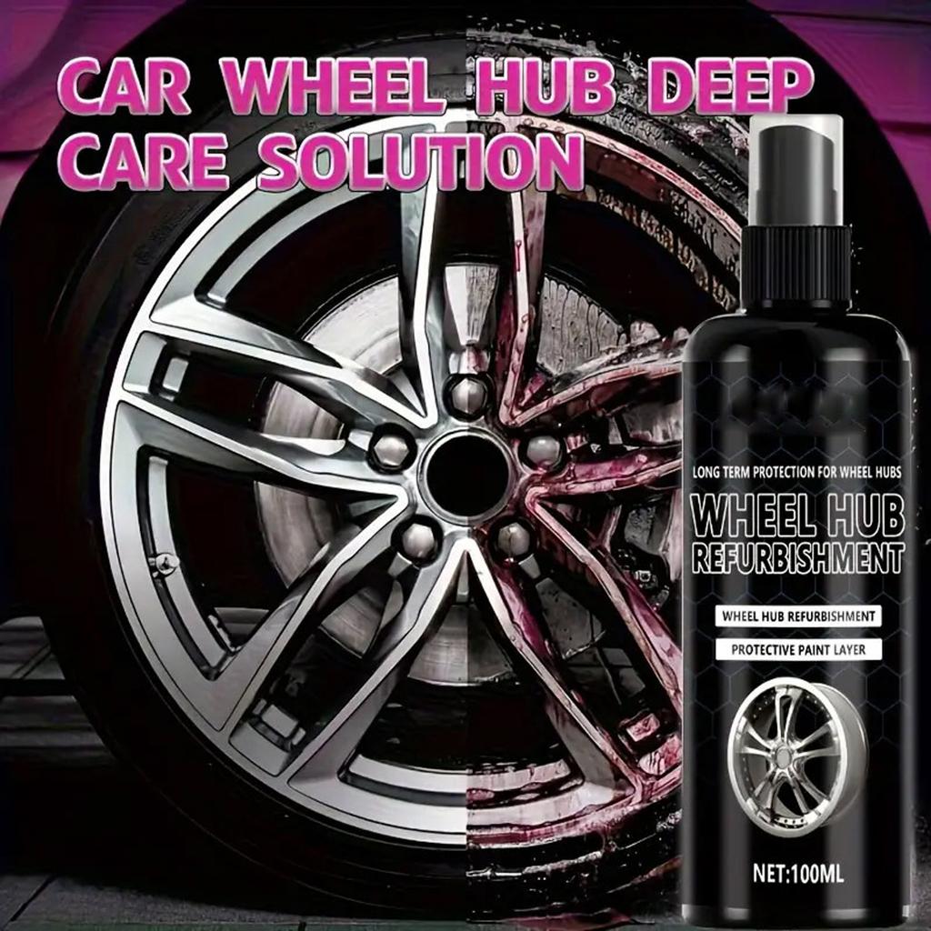 Iron Remover, Wheel Refurbishment Fluid, Remover, Paint And Dirt Cleaner For Ferrous Alloy And Steel Wheels