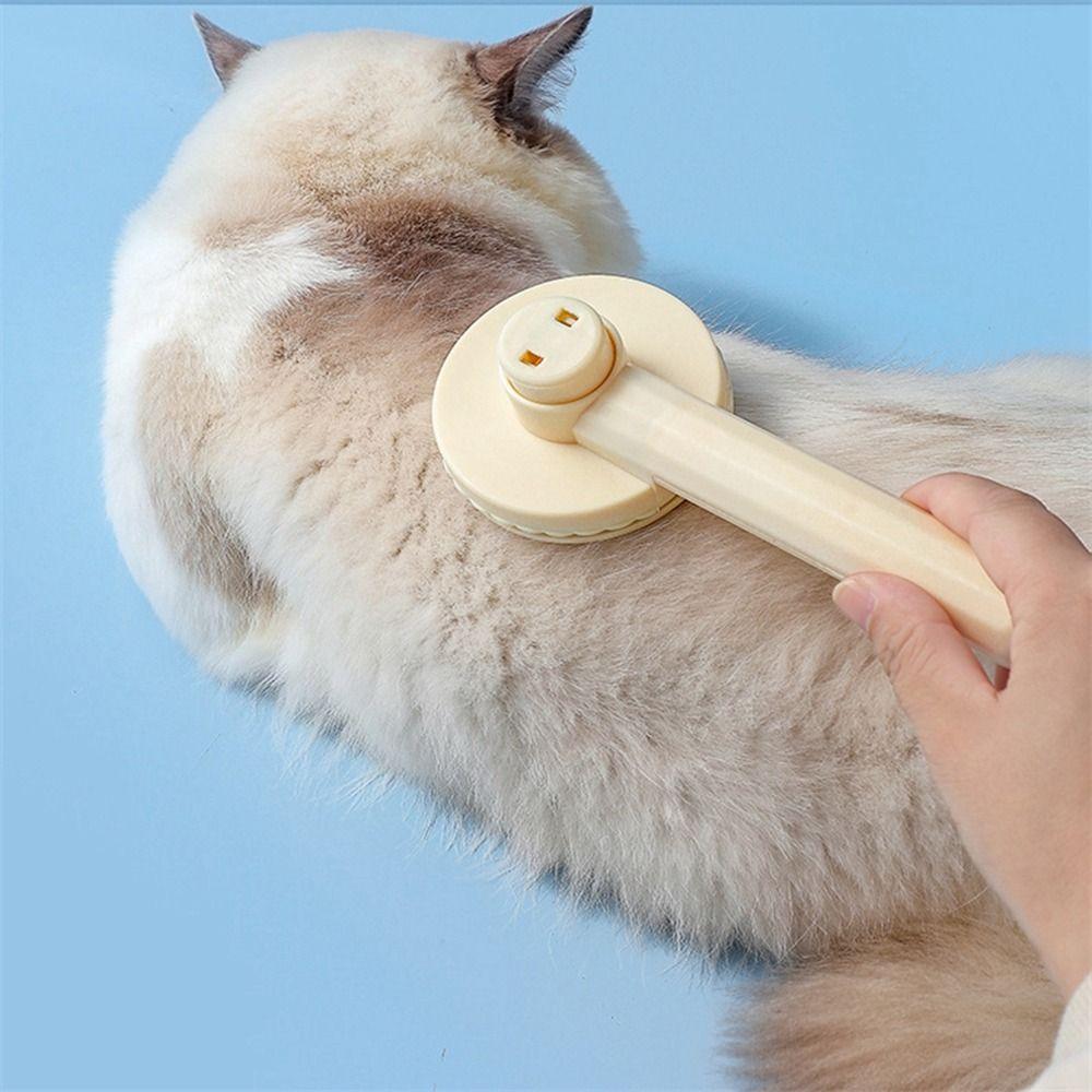 Convenient Pet Accessories Self Cleaning Grooming Massager Cat Brush Pet Comb Hair Remover Scraper