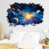 Креативная наклейка на стену «Разрушенная планета», съемный самоклеящийся декор для фона для спальни, гостиной, украшения дома