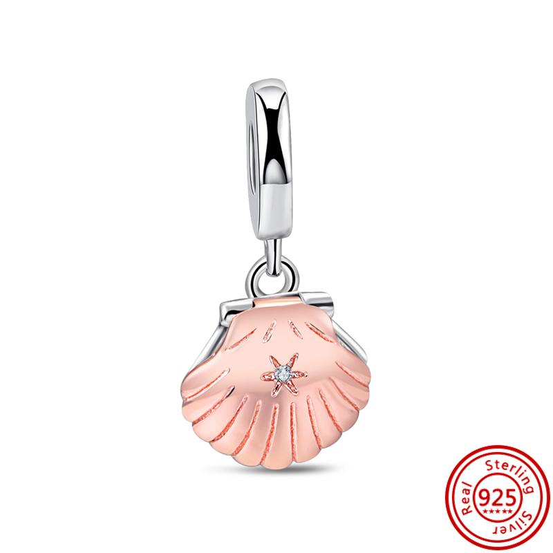 92 Стиль 925 Серебряная Звезда Луна Солнце Снежинка Растение Перо Сердце Тонкие Бусины Паве Подходит Оригинальные Подвески Браслет DIY Ювелирные Изделия