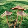 2PCS Handmade Mushroom Garden Stake Retro Style Garden Landscape Statue  Lawn Decoration