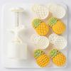 Fruit Pineapple Shape Pastry Mold,Including 1 Mold And 2 Stamps,Diy Hand Press Moon Cake Stamps,Mung Bean Cake,Cookie Mold