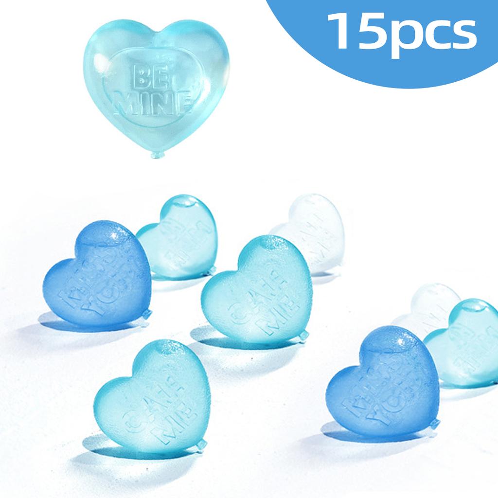 Leeseph 15 шт. многоразовых кубиков льда, моющиеся неплавящиеся пластиковые кубики льда в форме сердца для напитков, виски, коктейлей, вина, кофе