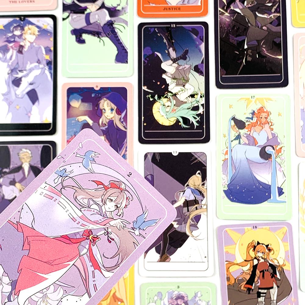 Новые карты Таро Колода из 78 карт Мультяшная Милая колода Оракул Английское издание Видения Гадание Настольные игры Коллекционные карты