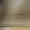 Подержанная сумка через плечо Longchamp черная/коричневая/зеленая кожа Женская