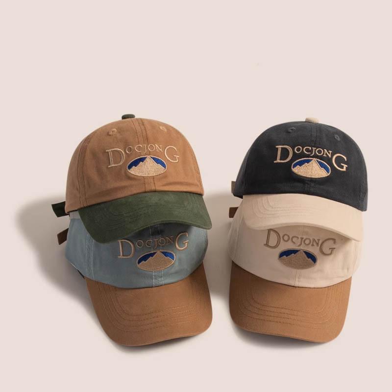 Kids Retro Block Baseball Cap Boys Casual Sun Protection Duckbill Hat Baby Versatile Travel Outdoor Caps