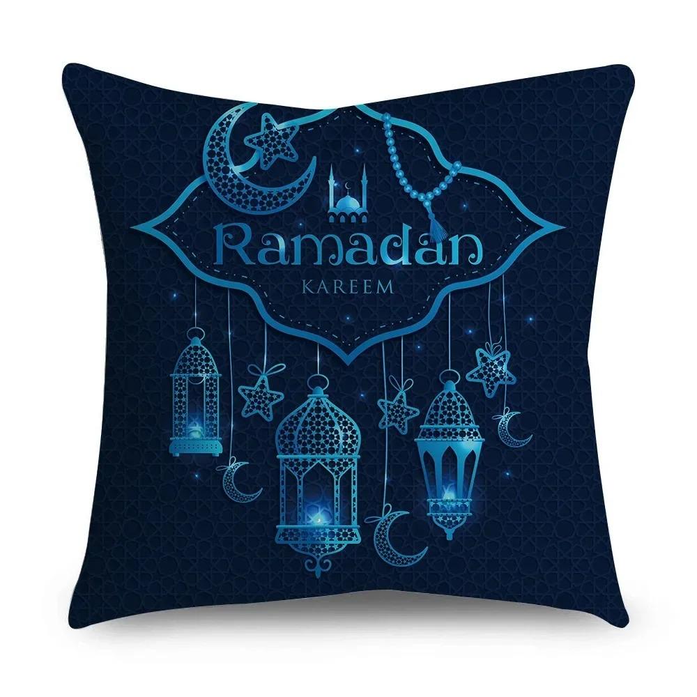 Ramadan Eid Islam Series Doublesided Printed pillow cover Short plush Suitable living rooms bedrooms sofas throw cushion cover