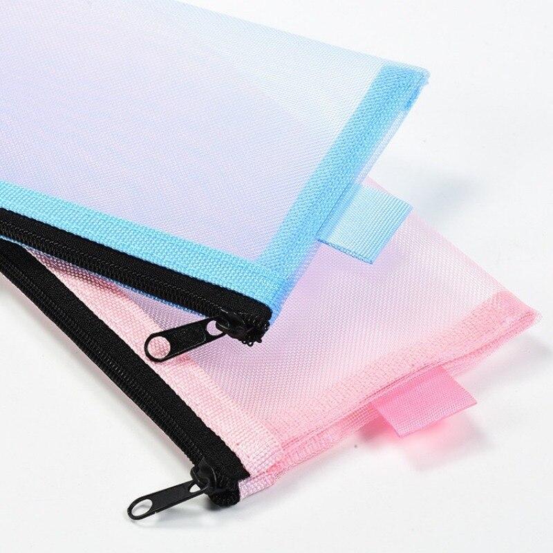 Дорожный футляр для кистей для макияжа, косметическая сумка-органайзер для мужчин и женщин, косметические инструменты, сетчатая сумка на молнии, сумки-карандаши для хранения