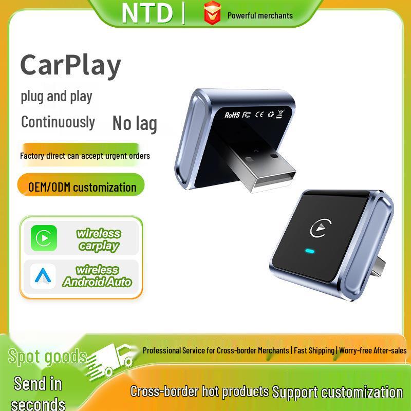 CP027-2 Проводной-беспроводной адаптер CarPlay: Настраиваемая коробка межсоединений автомобиля