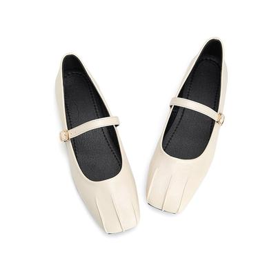 Женские повседневные туфли Мэри Джейн Балетные туфли на плоской подошве Туфли на плоской подошве с квадратным носком и ремешком на щиколотке Легкие прогулочные туфли Удобные женские модельные туфли без шнуровки