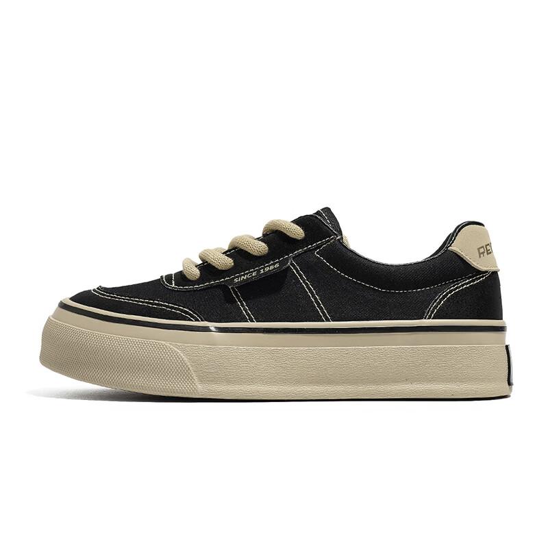 Renben Official Canvas Shoes for Women 2026 Spring Autumn Casual Breathable Sneakers Black Brown Size 40