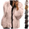 Women's Round Neck Cardigan Long Sleeve Plush Fashion Temperament Coat