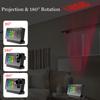 LED Digital Electronic Alarm Clock Ceiling Projector with 180° Rotatable Projection Time USB Desktop Bedroom Bedside Mute