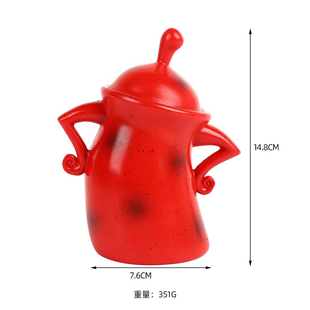 Funny Cup Personality Cross Waist Jar Creative Art Resin Parody Cup Home Decor Desktop Cup Ornament Storage Canisters With Lids