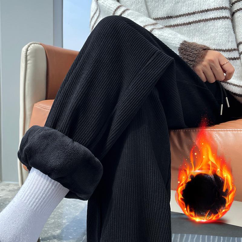 Утолщенные флисовые спортивные штаны женские осенне-зимние повседневные термоштаны свободные леггинсы Harlan