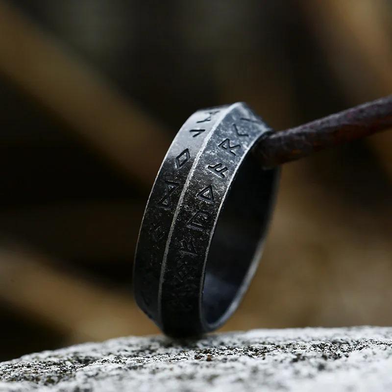 Vintage Odin Norse Viking Amulet Rune Rings For Men Cool Stainless Steel Celtic Knot Ring Wedding Jewelry Valentine's Days Gifts