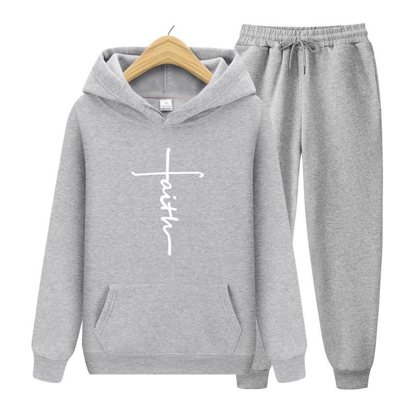 Women Long Sleeve Hoodie Set  2 Piece Set Hoodies+Pants Sets Hoody Sweatshirt Sport Joggers Sweatpants Suit