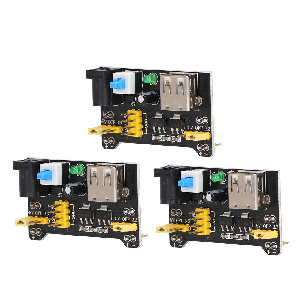 3Pcs Breadboard Power Supply Module Voltage Regulator DC 3.3V 5V Dual Channel Output