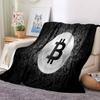 Bitcoin Soft Throw Blanket Game Blanket Bed Throw Blanket Warm Cartoon Printed Bedspread Bed Couch Sofa Birthday Gifts for Boys