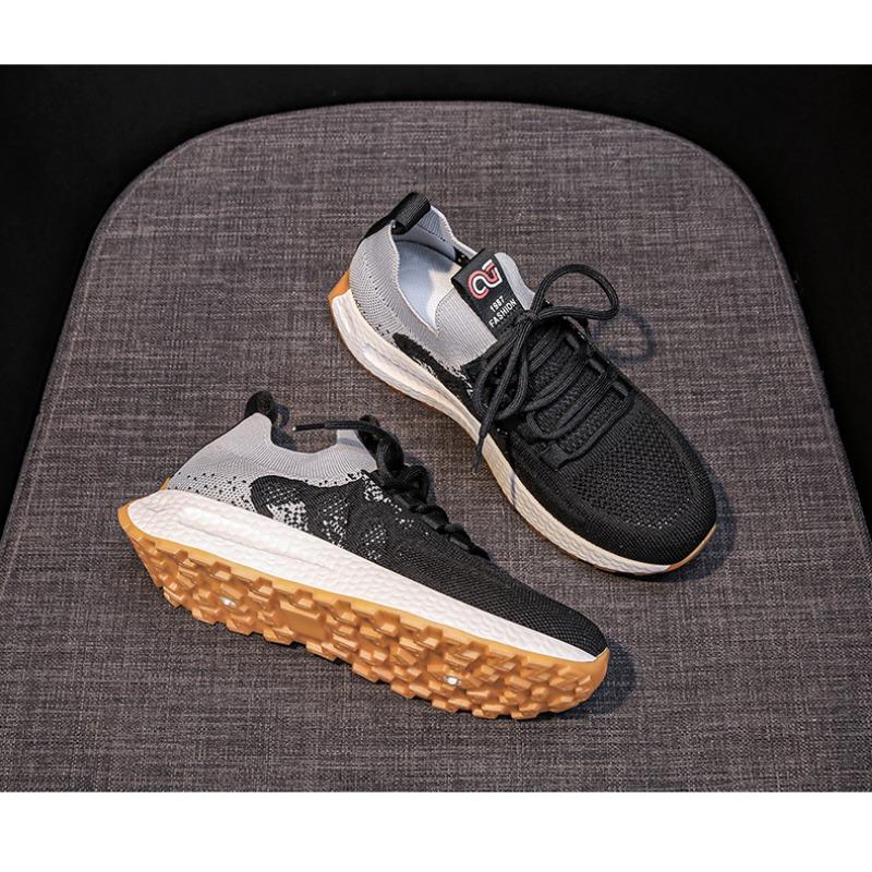 Женская обувь, модная модная обувь, повседневная обувь на толстой подошве, спортивная обувь с тканой дышащей сеткой, женская спортивная обувь