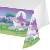 Unicorn Fantasy Plastic Bordered Party Table Cover