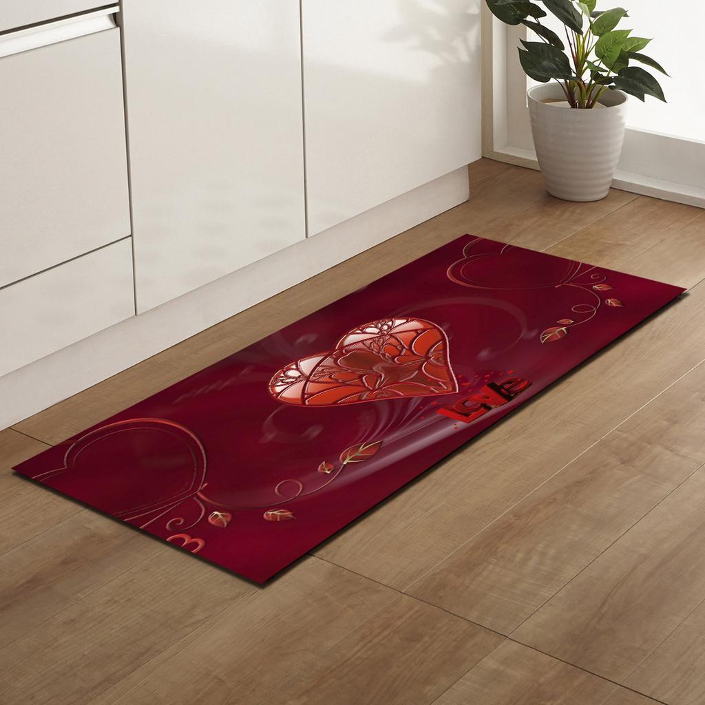 Valentine'S Day Carpet Long Floor Mat Love Theme Doormat