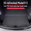 Обновленные коврики в багажник Tesla Model 3/Y из ТПЭ - Передние и задние, Защитные аксессуары для тюнинга.