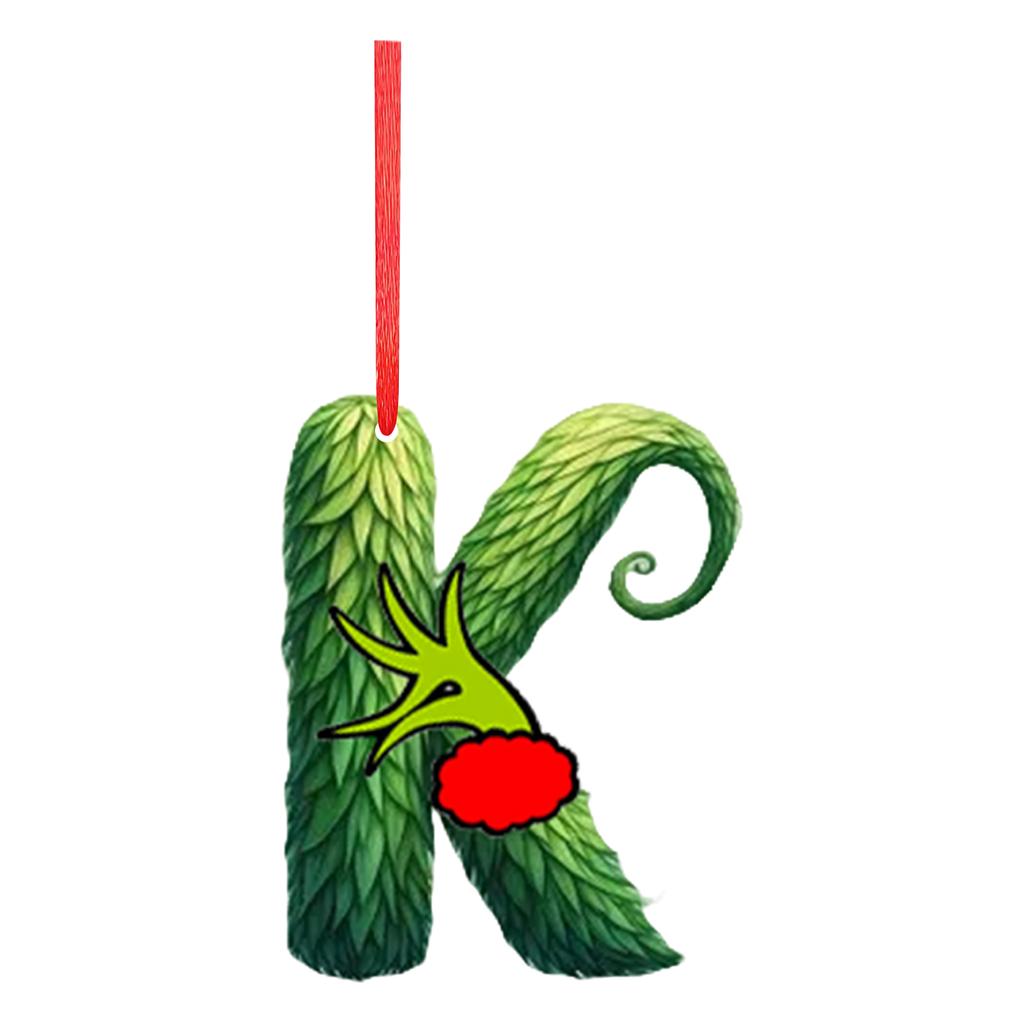 2D 26 букв Рождественские украшения Акриловые плоские Рождественские елки Украшения для дома Украшения